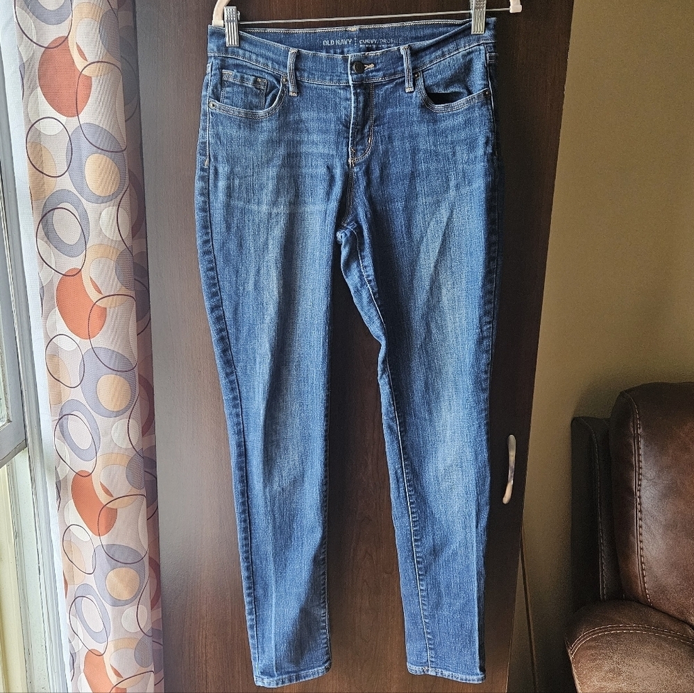 Old Navy Women's Classic Blue Curvy Profile Skinny Jeans